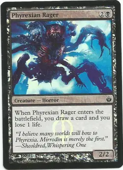 1x Foil - Phyrexian Rager - Magic the Gathering MTG Mirrodin Besieged - Image 1