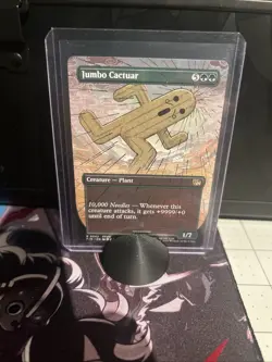 MTG FIN *Non-Foil Jumbo Cactuar (Borderless) 343 R NM FINAL FANTASY - Image 1