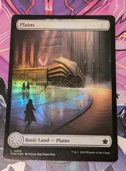 MTG Foundations *FOIL FULL ART* PLAINS #283 NM - Image 1