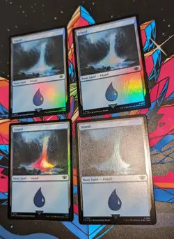 MTG 4 x *FOIL * Lord Of The Rings ISLAND #265 NM - Image 1
