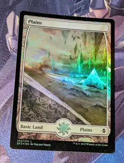MTG *FOIL FULL ART* Battle for Zendikar PLAINS #253 NM - Image 1