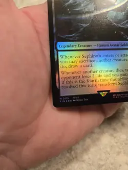 Sephiroth Fabled Soldier/One Winged Angel Final Fantasy Magic the Gathering FOIL - Image 2