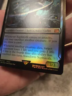 Sephiroth Fabled Soldier/One Winged Angel Final Fantasy Magic the Gathering FOIL - Image 3