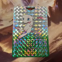 1996 Pokemon Bandai Japan MEW #151 Carddass Vending Prism GREEN - Image 1