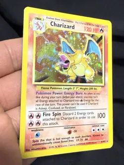 Pokemon CHARIZARD TCG Base Set 4/102 Holo Rare GOOD CONDITION!! - Image 1