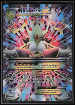 Pokemon TCG XY - Fates Collide #118/124 M Alakazam EX (Full Art) - Image 1