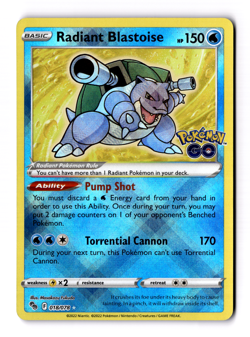 Radiant Blastoise 018/078 Pokemon GO Holo - Image 1