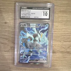 Pokemon Black Kyurem ex 218/191 Surging Sparks Ultra Rare Holo CGC 10 - Image 1