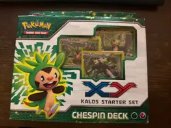 Pokemon XY Kalos Starter Set Chespin Deck Unopened With Black And White Booster - Image 1