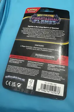 Pokemon TCG Phantasmal Flames Blister Pack Factory Sealed Whimsicott Promo - Image 2