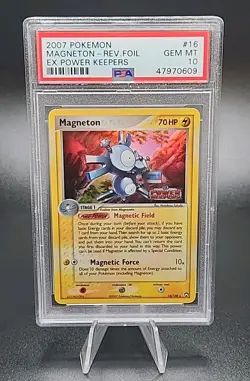 PSA 10 Gem Mint 2007 Pokemon Ex Power Keepers Magneton #16 Reverse Holo Foil - Image 1