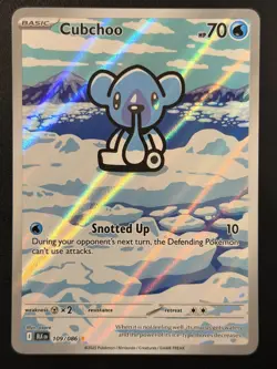 Pokemon TCG Cubchoo Illustration Rare Black Bolt 109/086 - Image 1