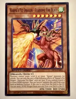 Yugioh! Harpie's Pet Dragon - Fearsome Fire Blast - SBC2-ENH01 - Common - 1st Ed - Image 1