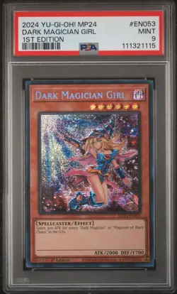 2024 YU-GI-OH! MP24-25TH ANV TIN: DUELING MIRRORS DARK MAGICIAN GIRL PSA 9 - Image 1