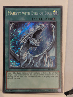 Yugioh! Majesty With Eyes of Blue LCKC-EN031 Secret Rare Unlimited NM FREE SHIP - Image 1