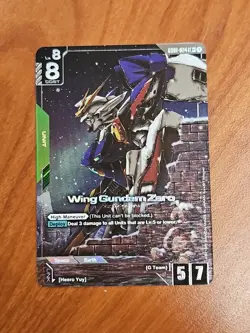 Wing Gundam Zero GD01-024 LR+ Alt Art GUNDAM TCG CARD ENGLISH NEWTYPE RISING - Image 1