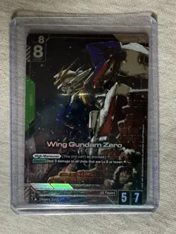 Wing Gundam Zero GD01-024 LR+ Alt Art GUNDAM TCG CARD ENGLISH NEWTYPE RISING - Image 1