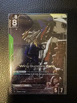 Wing Gundam Zero GD01-024 LR+ Alt Art GUNDAM TCG CARD ENGLISH NEWTYPE RISING - Image 1