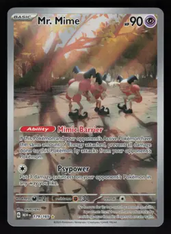 Mr. Mime - 179/165 Scarlet & Violet 151 Illustration Rare Pokemon TCG Card NM - Image 1