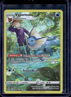 2022 Pokemon SWSH Brilliant Stars Vaporeon Trainer Gallery Holo #TG02/TG30 - Image 1