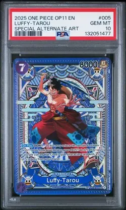 2025 ONE PIECE OP11 EN LUFFY-TAROU SPECIAL ALTERNATE ART PSA 10 ST18-005 SP - Image 1