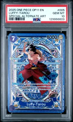 2025 One Piece OP11 EN Luffy-Tarou SP ST18-005 Special Alternate Art PSA 10 - Image 1