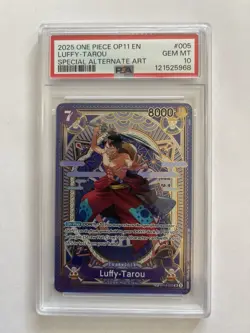 2025 One Piece OP11 EN Luffy-Tarou SP ST18-005 Special Alternate Art PSA 10 - Image 1