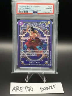 2025 One Piece OP11 EN Luffy-Tarou SP ST18-005 Special Alternate Art PSA 10 - Image 1