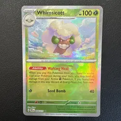 2025 Pokemon SV Prismatic Evolutions PRE EN Whimsicott Master Ball Holo #008/131 - Image 1