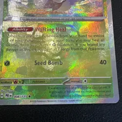 2025 Pokemon SV Prismatic Evolutions PRE EN Whimsicott Master Ball Holo #008/131 - Image 2
