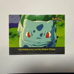 Pokemon #EP10 Bulbasaur and the Hidden Village 2000 Topps Card TV Animation - Image 2