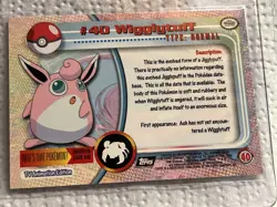 2000 Pokemon TV Animation Edition - Holo Foil card 40 Wigglytuff - Image 2