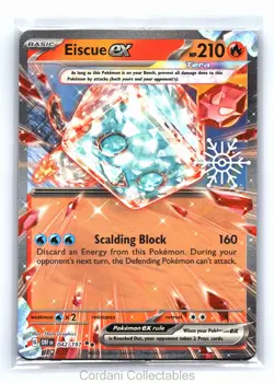 Eiscue EX 042/197 - Obsidian Flames - Stamped Holiday Pokemon Card - Sealed - Image 1