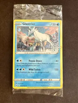 Glastrier 051/196 Holiday Calendar Snowflake Pokemon Card TCG Promo Sealed - Nm - Image 1