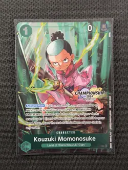 One Piece Cards Kouzuki Momonosuke Championship 2024 Stamped Promo P-041 - Image 1
