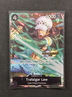 One Piece Cards Trafalgar Law Championship 2024 Stamped Promo Ultra Rare P-038 - Image 1