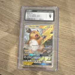 Pokemon Raichu GX 29/73 Shining Legends Ultra Rare Holo CGC 9 TCG Card - Image 1