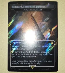 MTG Isengard, Saruman's Fortress (Boseiju Who Shelters All) Surge Foil Mythic NM - Image 1