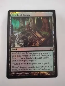 Gilt-Leaf Palace Lorwyn Foil HP Slight Crease Top Left Corner, Sleeve Playable - Image 1