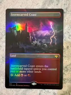 Stormcarved Coast - Foil - NM - Borderless - Innistrad: Crimson Vow MTG - Image 1