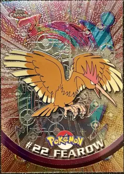 FEAROW #22, Series 1 - 2000, Topps TV Animation Edition Chrome Pokemon Card - Image 1