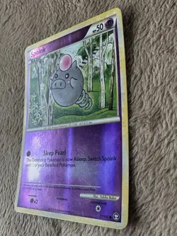 2010 Pokemon TCG HGSS Triumphant Spoink Reverse Holo Rare 77/102 LP - Image 2