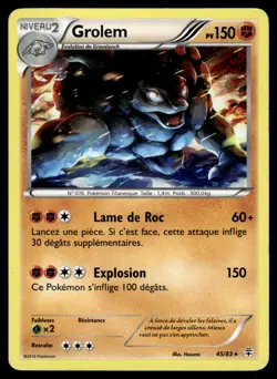 Carte Pokemon GROLEM 45/83 Holo XY Generations FR - Image 1