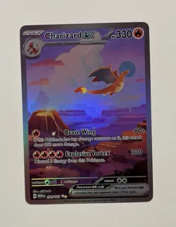 Pokemon Custom DIY Fan Art Card Charizard ex (199/165) Holo, For Display Only - Image 1