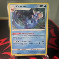 Vaporeon Pokemon Sword And Shield Black Star Promo 072 - Image 1