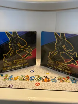 2023 Pokemon TCG Lot of 2 Crown Zenith Sealed Elite Trainer Boxes - Image 1