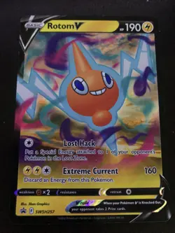 ROTOM V SWSH257 SWORD & SHIELD PROMO POKEMON (ULTRA, NM) - Image 1