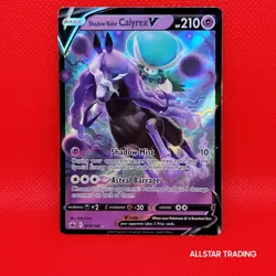 Shadow Rider Calyrex V 74/198 Pokemon Sword & Shield Chilling Reign SWSH Pokemon - Image 1