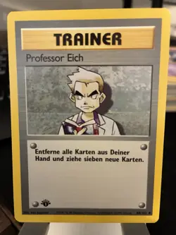1999 Pokemon German 88 Professor Eich "Oak" 1st Edition Raw, NM-Mint - Image 1