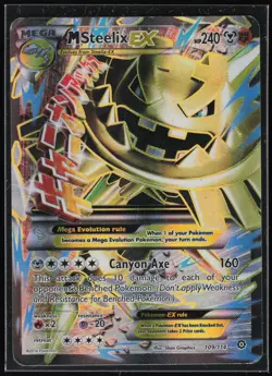 Pokemon TCG XY - Steam Siege #109/114 M Steelix EX (Full Art) - Image 1